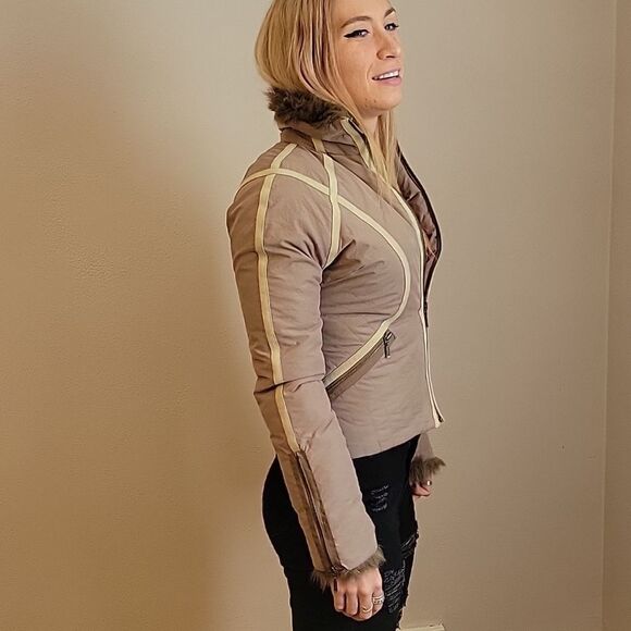 David Bitton BUFFALO Taupe Down Jacket Size XS - Picture 7 of 12